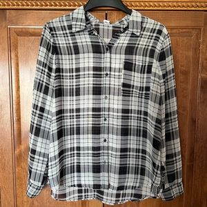 5/$25   Button flannel lightweight sheer
